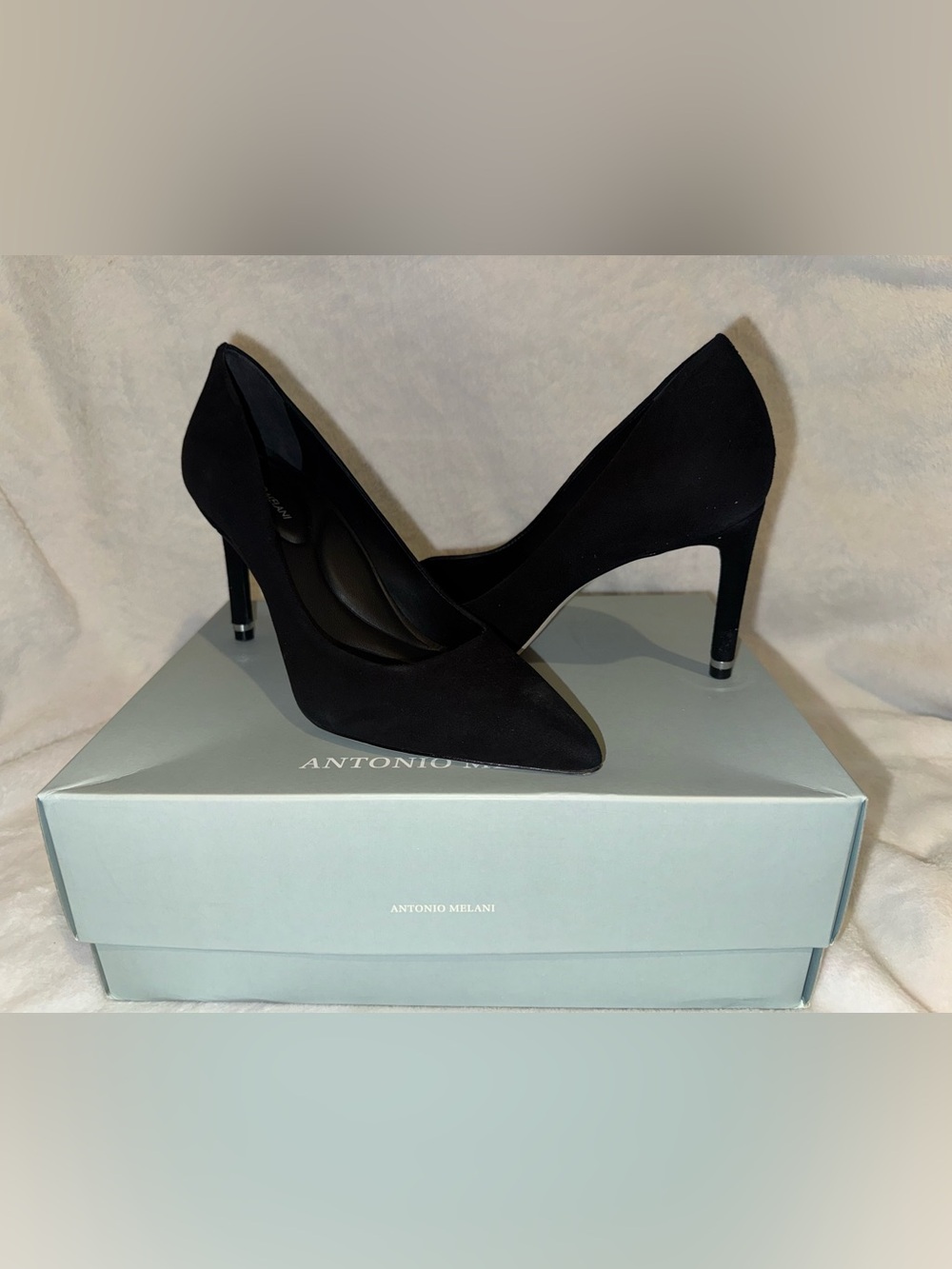 ANTONIO MELANI Black Pointed-Toe High Heel Pumps